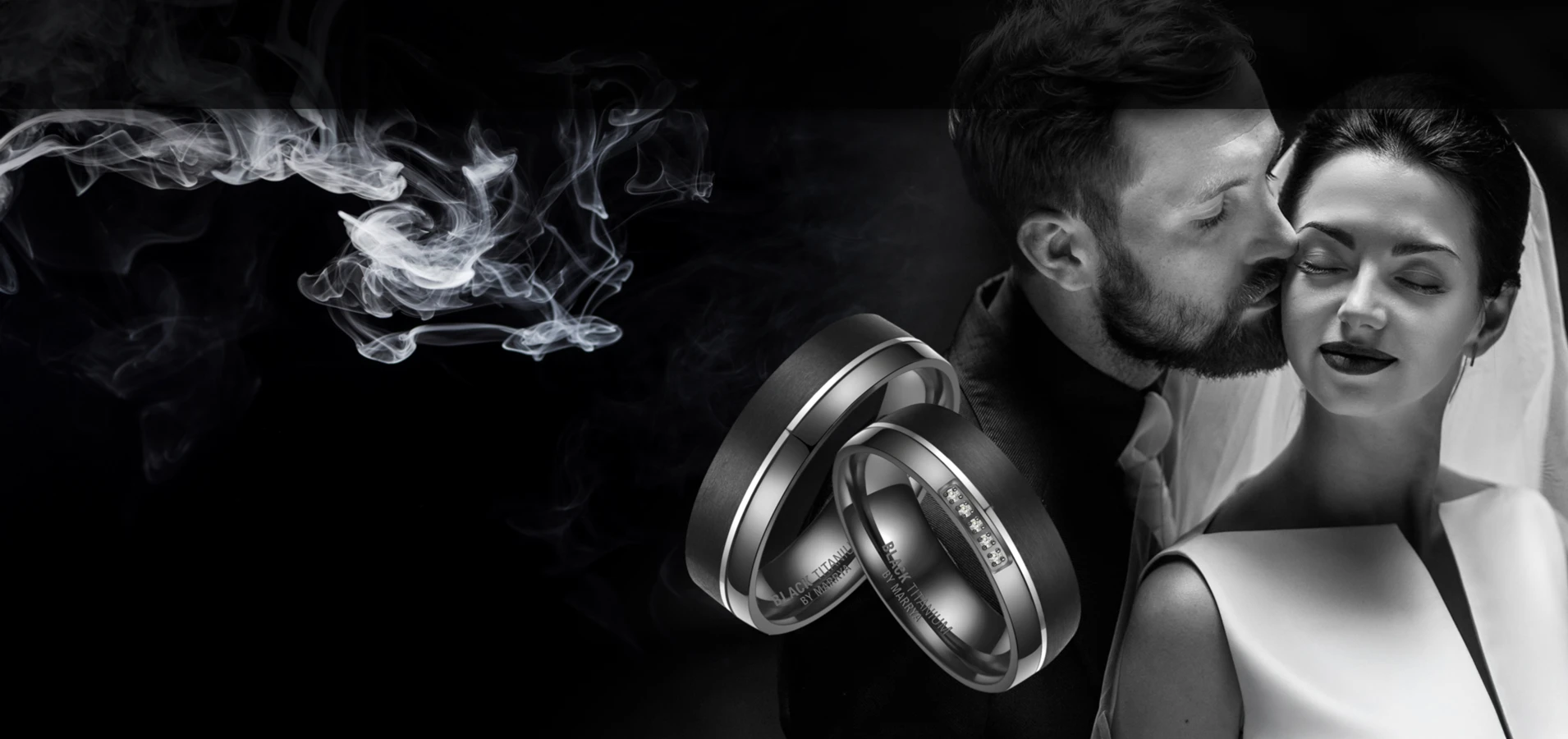 Black titanium karikagyűrűk