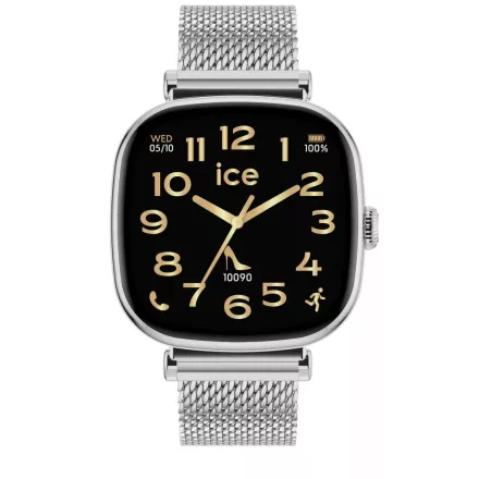 ICE SMART SQ 2.0 - 1.7 AMOLED - EZÜST MILANESE SZÍJAS, NŐI OKOSÓRA - 37 MM (025820)