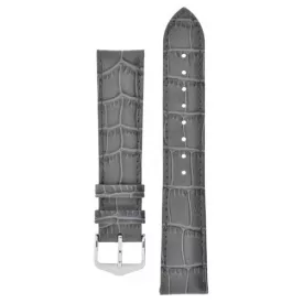   Hirsch Unisex Louisianalook L NQR Borjúbőr - exotisch geprägt óraszíj - 03427030-2-18