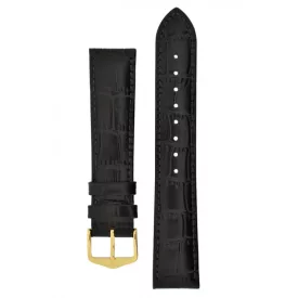   Hirsch Unisex Louisianalook L NQR Borjúbőr - exotisch geprägt óraszíj - 03427050-1-18