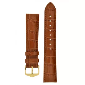   Hirsch Unisex Louisianalook L NQR Borjúbőr - exotisch geprägt óraszíj - 03427070-1-18