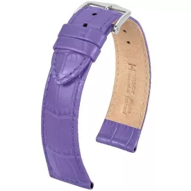   Hirsch Unisex Louisianalook M NQR Borjúbőr - exotisch geprägt óraszíj - 03427186-2-18