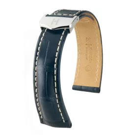   Hirsch Unisex Navigator - no buckle Aligátorbőr óraszíj - 07007489-0-1816