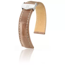   Hirsch Unisex Navigator - no buckle Aligátorbőr óraszíj - 07007499-0-1816