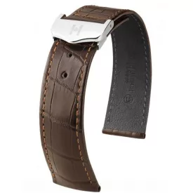   Hirsch Férfi Voyager - no buckle Alligator óraszíj - 07107417-0-2018