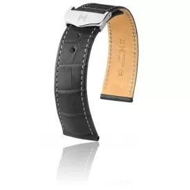   Hirsch Férfi Voyager - no buckle Aligátorbőr óraszíj - 07107439-0-2018