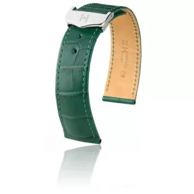   Hirsch Férfi Voyager - no buckle Aligátorbőr óraszíj - 07107449-0-2018