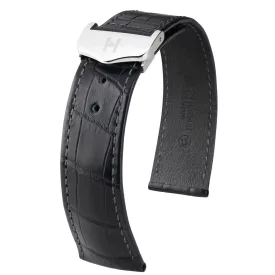   Hirsch Férfi Voyager - no buckle Alligator óraszíj - 07107459-0-2018