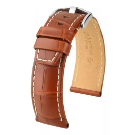   Hirsch Férfi Tritone Aligátorbőr L Aligátorbőr óraszíj - 08607078-2-22