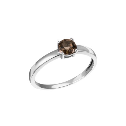 Füstkvarc kővel díszített női gyűrű - 1-04645-52-0210-50