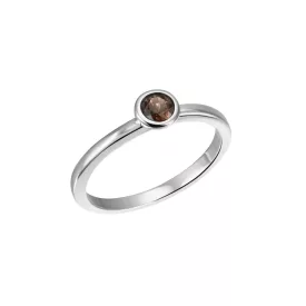   Füstkvarc kővel díszített női gyűrű - 1-07416-52-0210-54