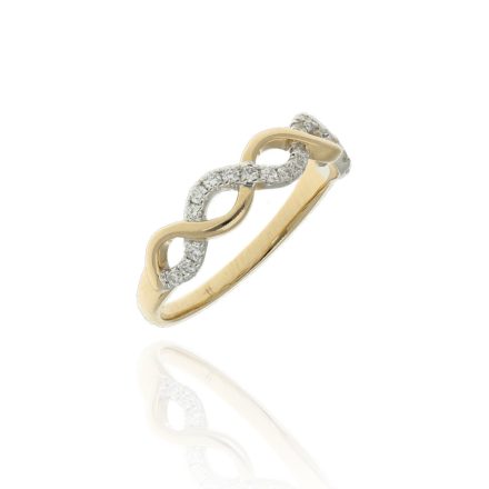 Gyémánt kővel díszített arany gyűrű - 1-09433-51-0089-54