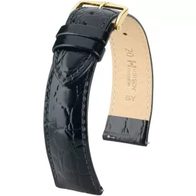  Hirsch Unisex Crocograin M Pigmentált bőr óraszíj - 12302850-1-17