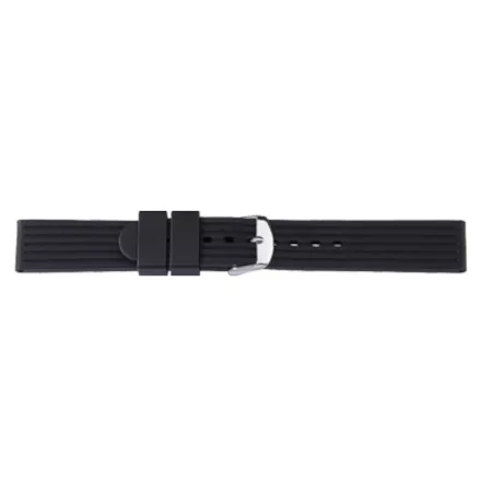 Bonflair fekete szilikon óraszíj - 20 mm