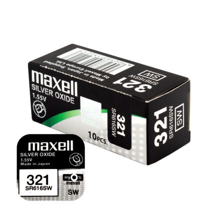 Maxell óra gombelem 321-SR616SW 10db-os csomag