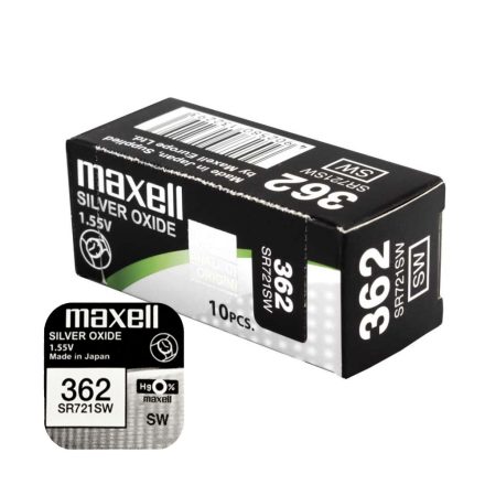Maxell óra gombelem 362-SR721SW 10db-os csomag