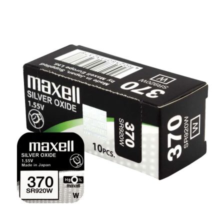 Maxell óra gombelem 370-SR920W 10db-os csomag