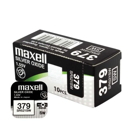 Maxell óra gombelem 379-SR521SW 10db-os csomag