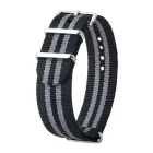 Hirsch Unisex Rush black/grey Szövet - Textil óraszíj - 40406030-2-18