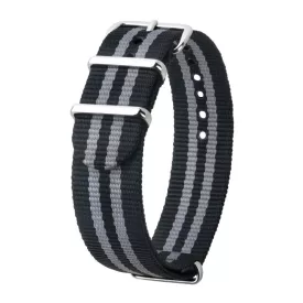   Hirsch Unisex Rush black/grey Szövet - Textil óraszíj - 40406030-2-18
