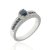 Gyémánt és zafír (0,72ct) kővel díszített női Moon Diamond gyűrű - 50-00437A-1555F-54