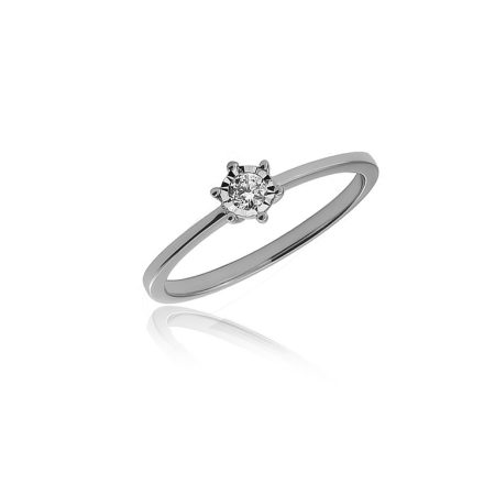 Gyémánt kővel díszített női Moon Diamond gyűrű - 50-01168-1255F-52
