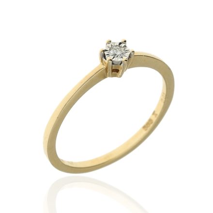 Gyémánt és kővel díszített női Moon Diamond gyűrű - 50-01223-1251F-52