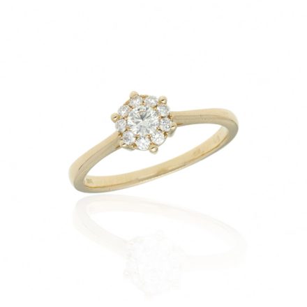 Gyémánt és kővel díszített női Moon Diamond gyűrű - 50-70587-1250F-56