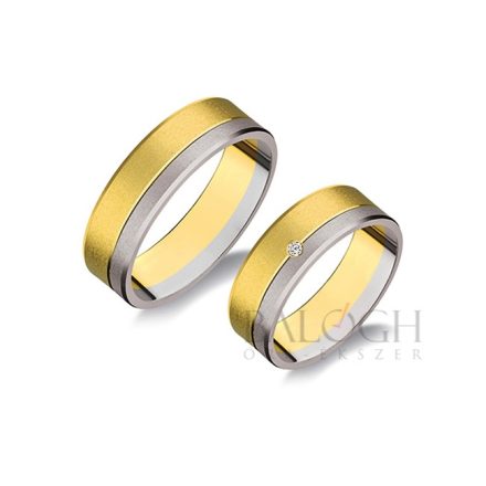 14K arany karikagyűrű pár - A-623-AC-S-F