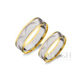 14K arany karikagyűrű pár - A-664-AC-S-F