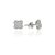 AG119322 - Ezüst beszúrós stekkeres szerencsehozó lóhere mintájú női fülbevaló