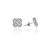 AG119325 - Ezüst beszúrós stekkeres szerencsehozó lóhere mintájú női fülbevaló