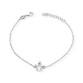   AG122449 - Ezüst karlánc angyalka medállal hossz: 17 - 19 cm 