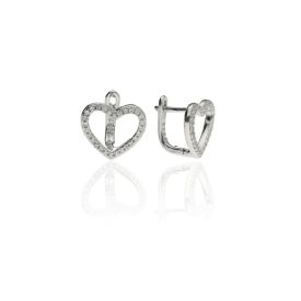 AG123151 - Ezüst francia záras női fülbevaló pár