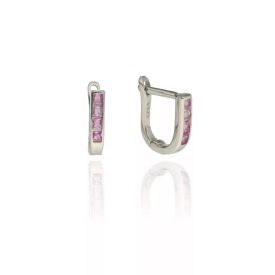 AG123308 - Ezüst francia záras női fülbevaló pár