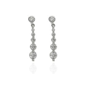 AG123758 - Ezüst beszúrós fülbevaló stekker zárral