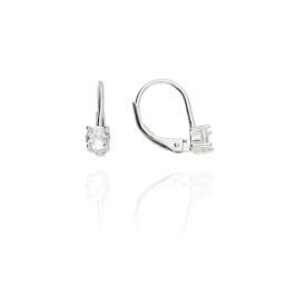   AG124515 -Ezüst hagyományos záras beakasztós női fülbevaló pár