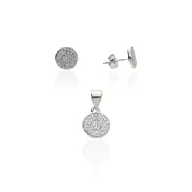 - Ezüst Fülbevaló és medál szett