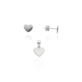 - Ezüst Fülbevaló és medál szett