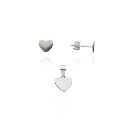 - Ezüst Fülbevaló és medál szett