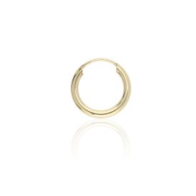   AU-FU-S-12-20 - 1 db 12 mm-es 14 karátos arany unisex karika fülbevaló