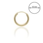 AU-FU2-S-12-20 - 14 karátos arany unisex fülbevaló  1 db - Ø12,00 mm