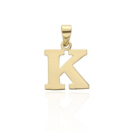 14 K arany K betű medál - AU-XS2-K-70