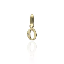 14 K arany O Betű medál - AU-XS3-O-40