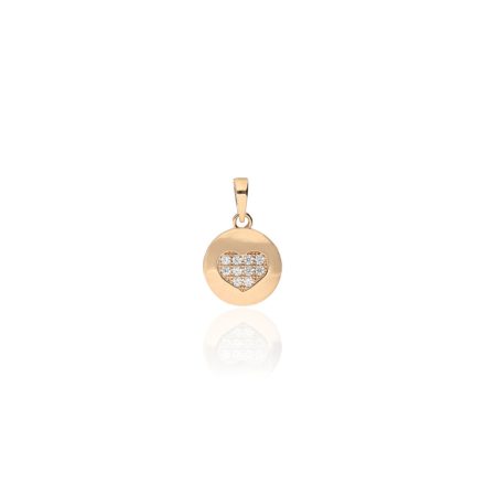 AU71357 - 14 karátos arany szív medál