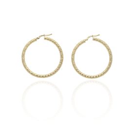   AU80142 - 14 karátos arany női karika fülbevaló - Ø 35 mm