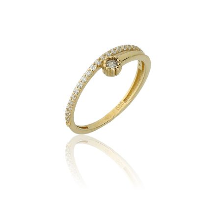 AU80211 - 14 karátos arany gyűrű Méret: 53