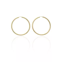   AU80360 - 14 karátos arany női karika fülbevaló - Ø 45 mm
