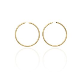   AU80360 - 14 karátos arany női karika fülbevaló - Ø 45 mm