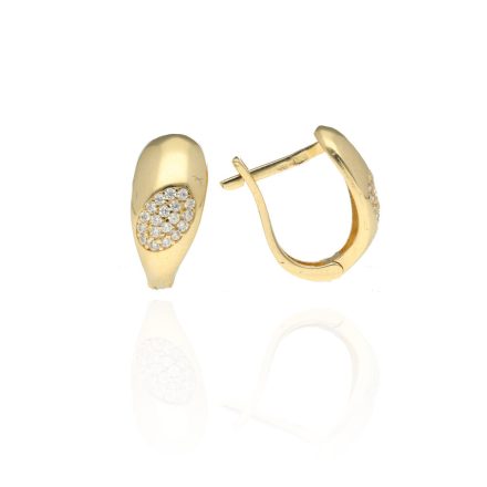 AU80484 - 14 karátos arany női fülbevaló Francia patentzárral